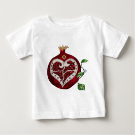 Judaica Pomegranate Heart Hanukkah Rosh Hashanah Tee