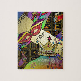 Judaica Purim Esther Firande Art Skriv ut Pussel