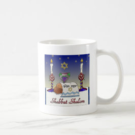 Judaica Shabbat Shalom Art Print Kaffemugg