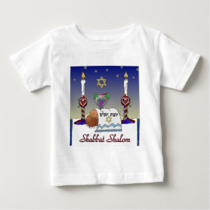 Judaica Shabbat Shalom Art Print Tee
