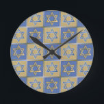 Judaica Star av David Metall Guld Blue Rund Klocka<br><div class="desc">Du visar Lee Hiller Design Collection. Apparatur,  gåvor och samlarföremål Lee Hiller Fotography eller Digital Art Collection. Du kan visa hennes naturfotografi på http://HikeOurPlanet.com/ och följa hennes blogg i Hett Vår nationalpark.</div>