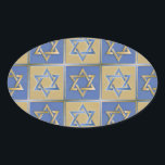 Judaica Star David Metall Guld Blue Ovalt Klistermärke<br><div class="desc">Du visar Lee Hiller Design Collection. Apparatur,  gåvor och samlarföremål Lee Hiller Photography eller Digital Art Collection. Du kan visa hennes naturfotografi på http://HikeOurPlanet.com/ och följa hennes vandrande blogg i Hett Vår nationalpark.</div>