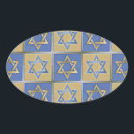 Judaica Star David Metall Guld Blue Ovalt Klistermärke<br><div class="desc">Du visar Lee Hiller Design Collection. Apparatur,  gåvor och samlarföremål Lee Hiller Photography eller Digital Art Collection. Du kan visa hennes naturfotografi på http://HikeOurPlanet.com/ och följa hennes vandrande blogg i Hett Vår nationalpark.</div>