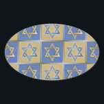 Judaica Star David Metall Guld Blue Ovalt Klistermärke<br><div class="desc">Du visar Lee Hiller Design Collection. Apparatur,  gåvor och samlarföremål Lee Hiller Photography eller Digital Art Collection. Du kan visa hennes naturfotografi på http://HikeOurPlanet.com/ och följa hennes vandrande blogg i Hett Vår nationalpark.</div>