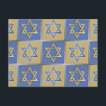 Judaica Star David Metall Guld Blue Vykort<br><div class="desc">Du visar Lee Hiller Design Collection. Apparatur,  gåvor och samlarföremål Lee Hiller Photography eller Digital Art Collection. Du kan visa hennes naturfotografi på http://HikeOurPlanet.com/ och följa hennes vandrande blogg i Hett Vår nationalpark.</div>