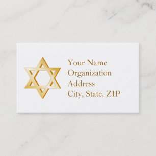 Judaism Symbol Visitkort