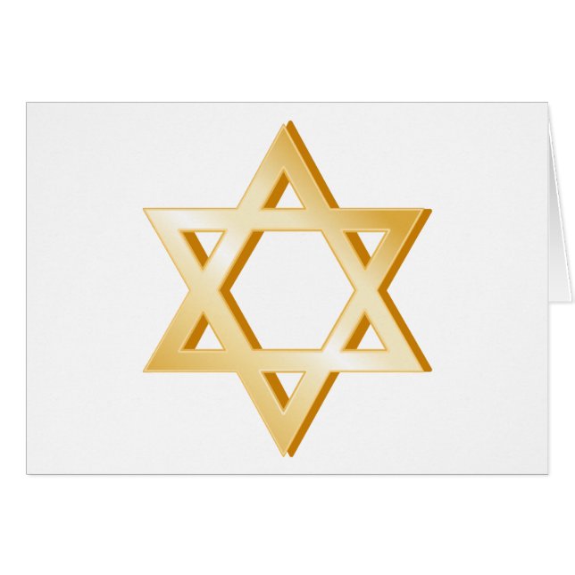 Judaistiskt symbolhälsningskort hälsningskort (Framsidan Horizontal)