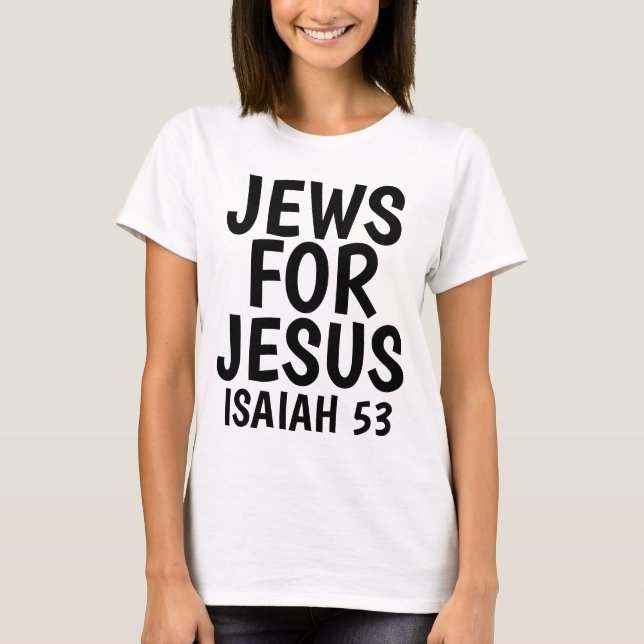 JUDAR FOR JESUS T-shirts, Messianic T Shirt (Framsida)