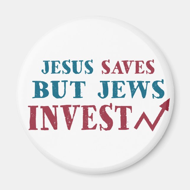 Judar Invest - Jewish finance humor Magnet (Framsidan)