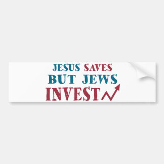 Judar investerar - judisk finanshumor bildekal