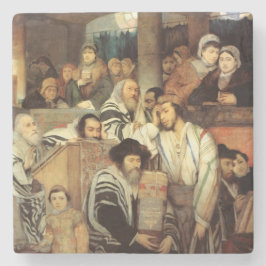 Judar Praying in the Synagogue on Yom Kippur Stenunderlägg