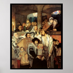 Judar som ber vid Maurycy Gottlieb - Circa 1878 Poster