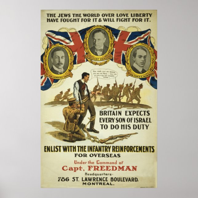 Judar världen över över Kärlek Liberty Poster (Framsidan)