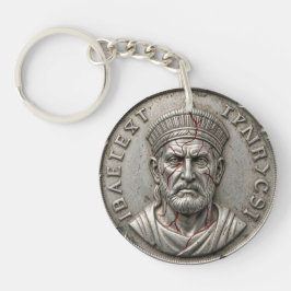 Judas Förbannade Mynt Nyckelring – Zion‑7 Tyriskt