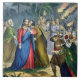 Judas förråder hans ledar-, från en bibel som by kakelplatta (Framsidan)