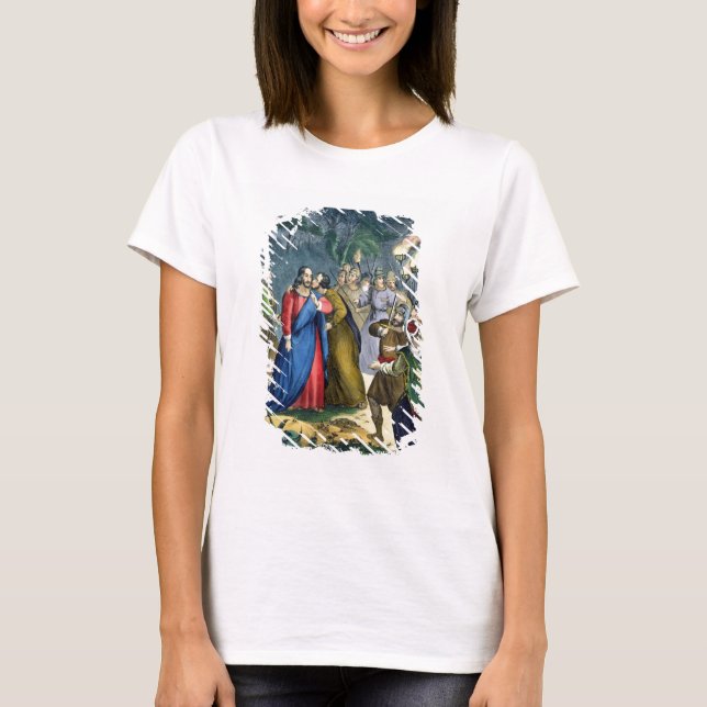 Judas förråder hans ledar-, från en bibel som by tee shirt (Framsida)