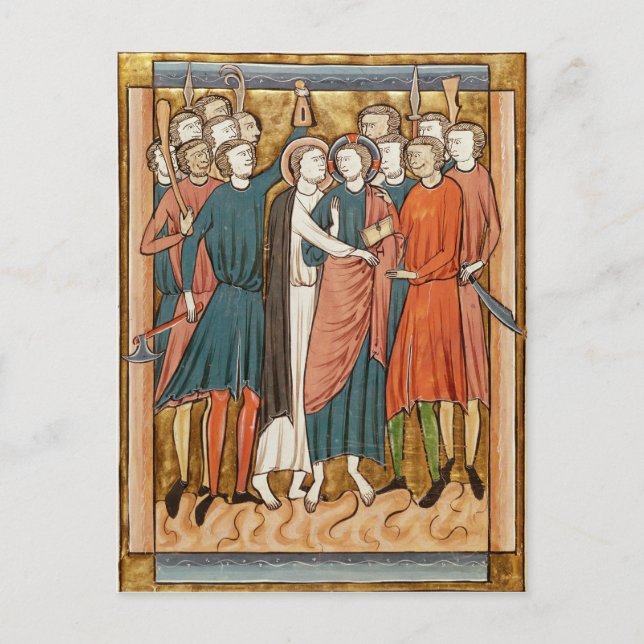 Judas kiss, "Psautier a l'Usage de Paris" Vykort (Framsida)