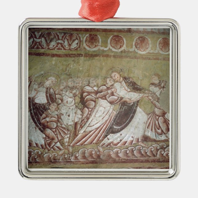 Judas kyssande Kristus (frescoen) (specificera av Julgransprydnad Metall (Framsidan)