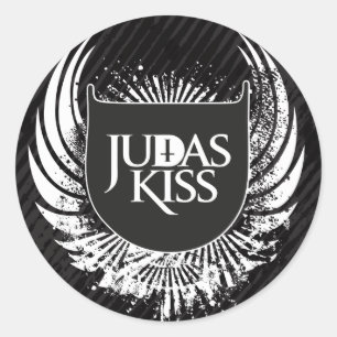 Judas kyssklistermärke runt klistermärke