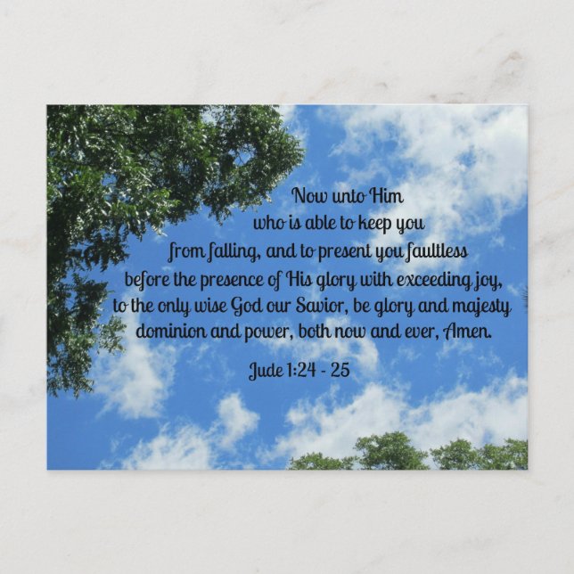 Jude 1:24-25 vykort (Framsida)
