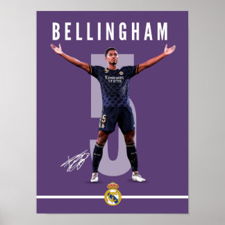 Jude Bellingham Printable Poster - Fotboll Poster