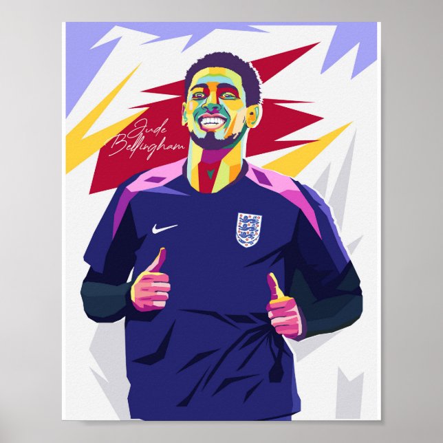 Jude Bellingham Wpap Pop Art Poster (Framsidan)