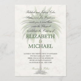 Jude Bröllop Chuppah Elegant Modern Handflatan Inbjudningar