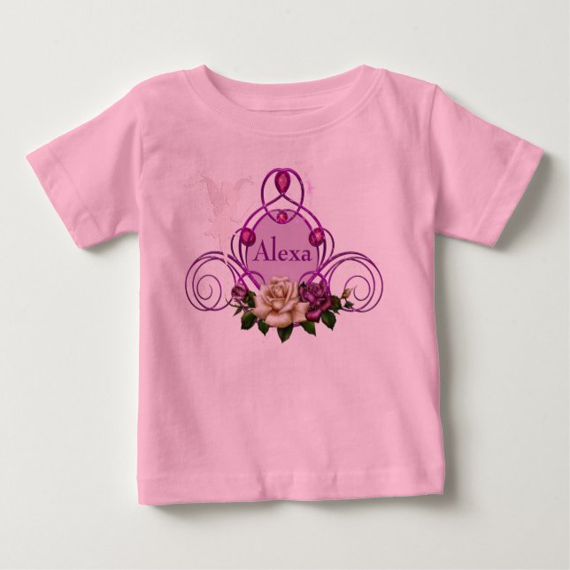 Jude Fairy Ram Rosa Baby Tutu Bodykostym T-shirt (Framsida)