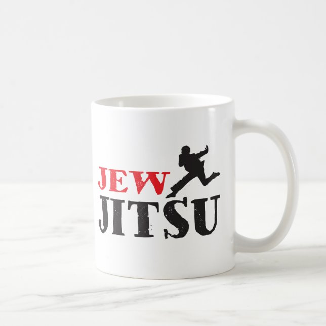 Jude Jitsu - rolig judisk humor Kaffemugg (Höger)