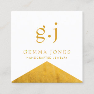 Judendesigner för guld Faux Gold Foil Kant Fyrkantigt Visitkort