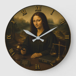 Judge Funny Mona Lisa Lawyer & Justice Gift Stor Klocka