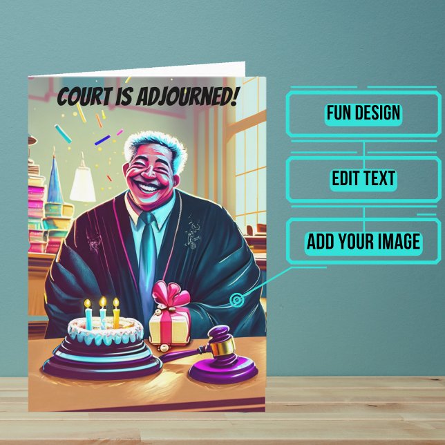 Judges Birthday Kort (This lovely card is specifically for the judge friend or family member in your life.)