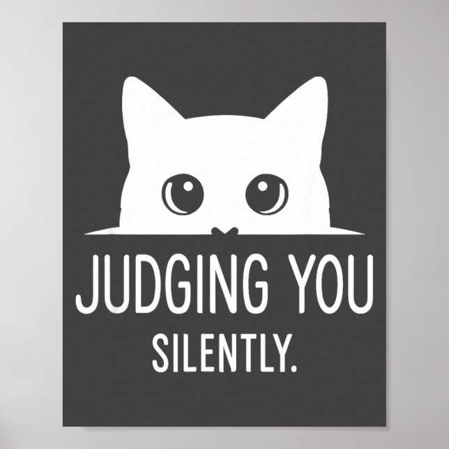 Judging You Silently - Funny Cat  Poster (Framsidan)