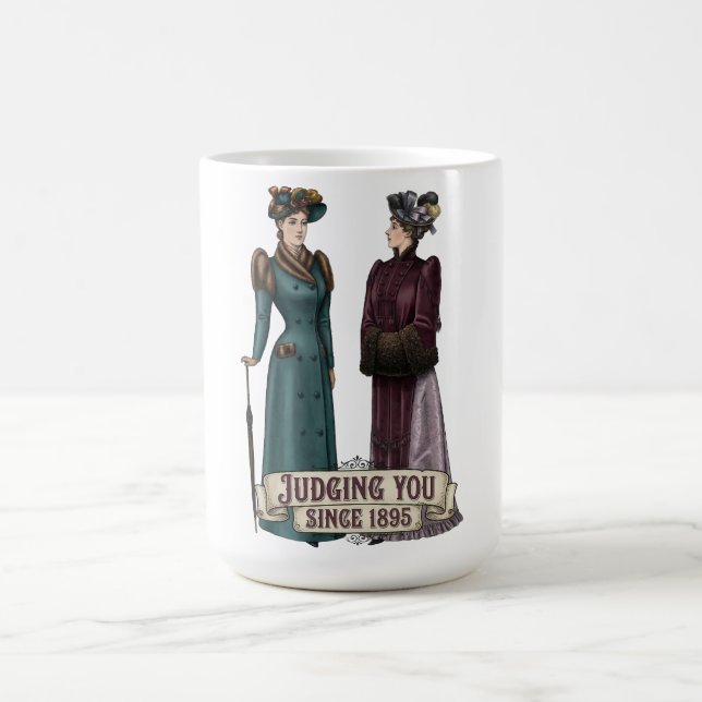 Judging You Since 1895 - Funny History Buff Gift Kaffemugg (Center)