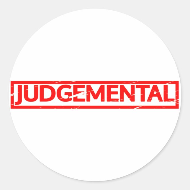 Judgmental Frimärke Runt Klistermärke (Framsida)