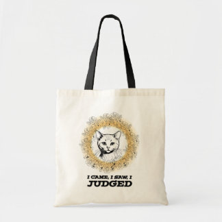 Judgy Cat Floral Design – Jag kom jag såg jag döme Tygkasse