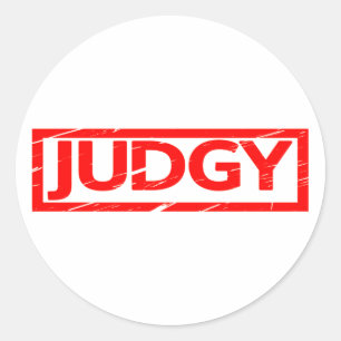 Judgy Frimärke Runt Klistermärke