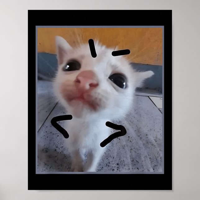 Judgy Kattunge Funny Cat Lover Arg Kitten Meme Cut Poster (Framsidan)