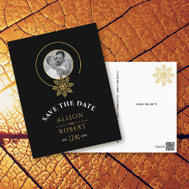 judinspirerad ram & initialer Spara datumet Vykort