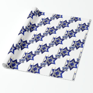 judisk-andlesticks-and-Star-1-White Presentpapper