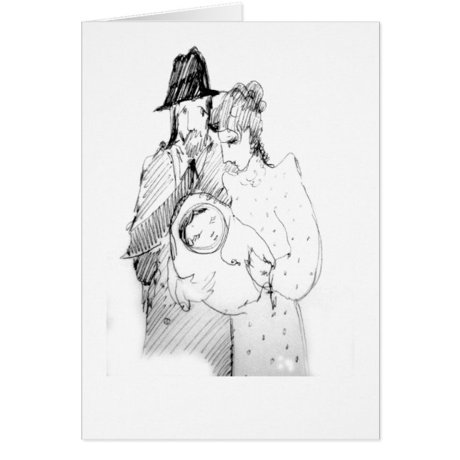 Judisk baby hälsningskort (Framsidan)