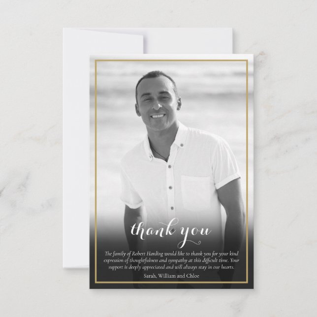 Judisk begravning svart-vit-foto Davidsstjärna Tack Kort (Framsida)