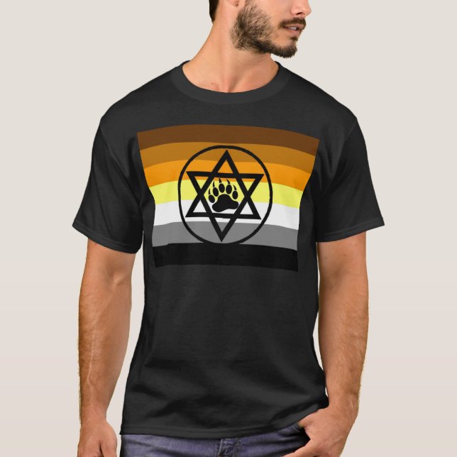 Judisk björnprideflagga t-shirt (Framsida)