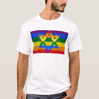 Judisk davidsstjärna - - gay pride t shirt