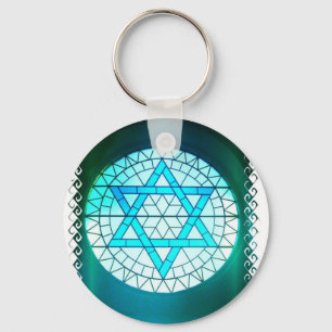 Judisk davidsstjärna Keychain Nyckelring