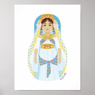 Judisk, Drottning Esther Matryoshka Affisch
