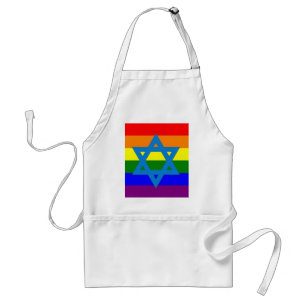 Judisk gay prideflagga förkläde