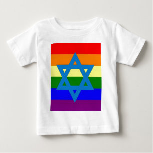 Judisk gay prideflagga t-shirt