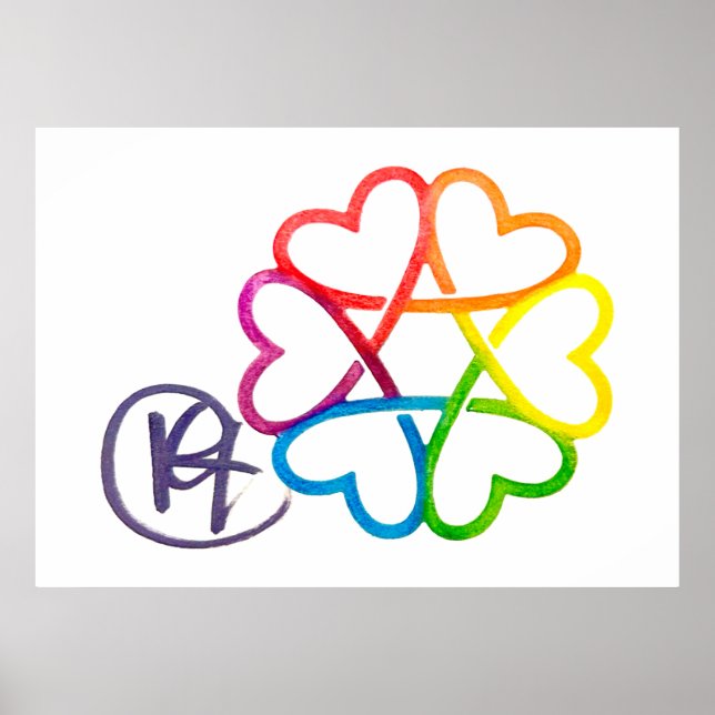 Judisk hjärta av stjärnkonst poster (Framsidan)