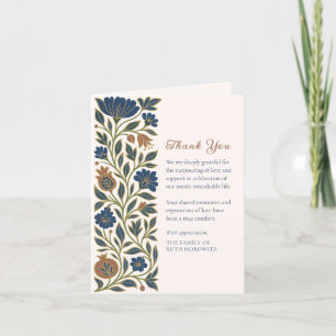 judisk inspirerad Blommigt Sympathy Shiva Funeral Tack Kort